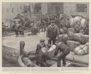 Kréta kiürítése, brit kék dzsekik a törökök kiürítésénél, Bag and Baggage (táska és poggyász)